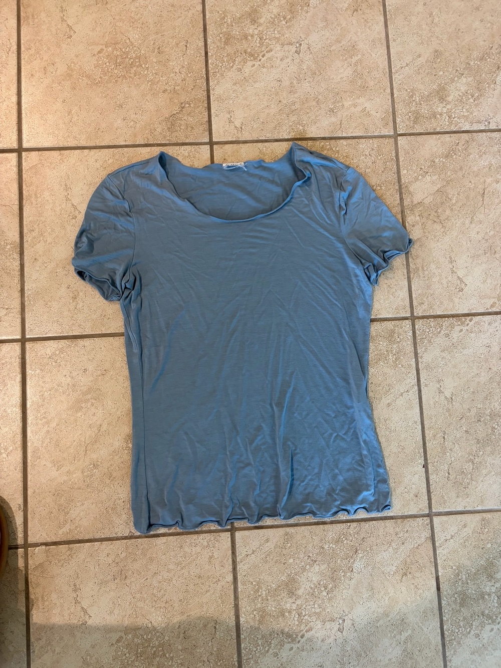 Giorgio Armani Light Blue Scoop Neck Short Sleeve Tee